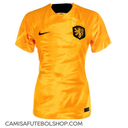 Camisa de time de futebol Holanda Replicas 1º Equipamento Feminina Mundo 2022 Manga Curta